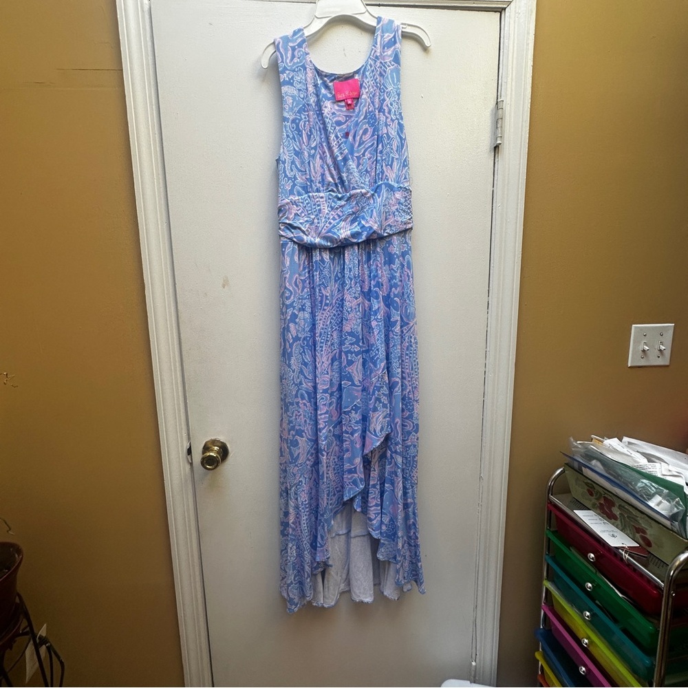 Lilly Pulitzer Blue and Pink Patterned Dress